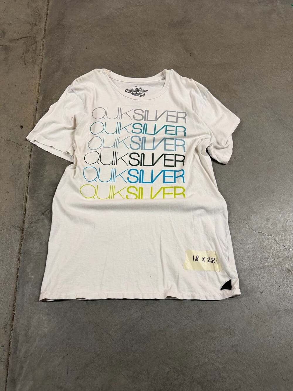 Y2K Quiksilver Vintage Multi-Color Stacked Logo T-Shirt
